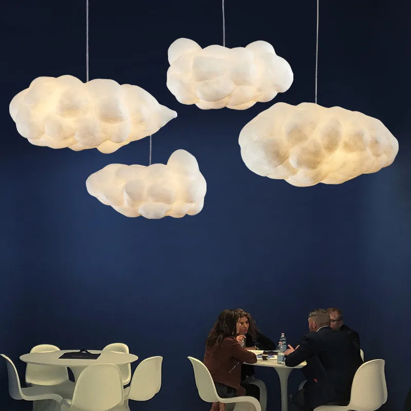 Nordic designer floating cloud light Coffee Shop Dining table light fixtures novelty lustre luminaire suspension pendant lamp