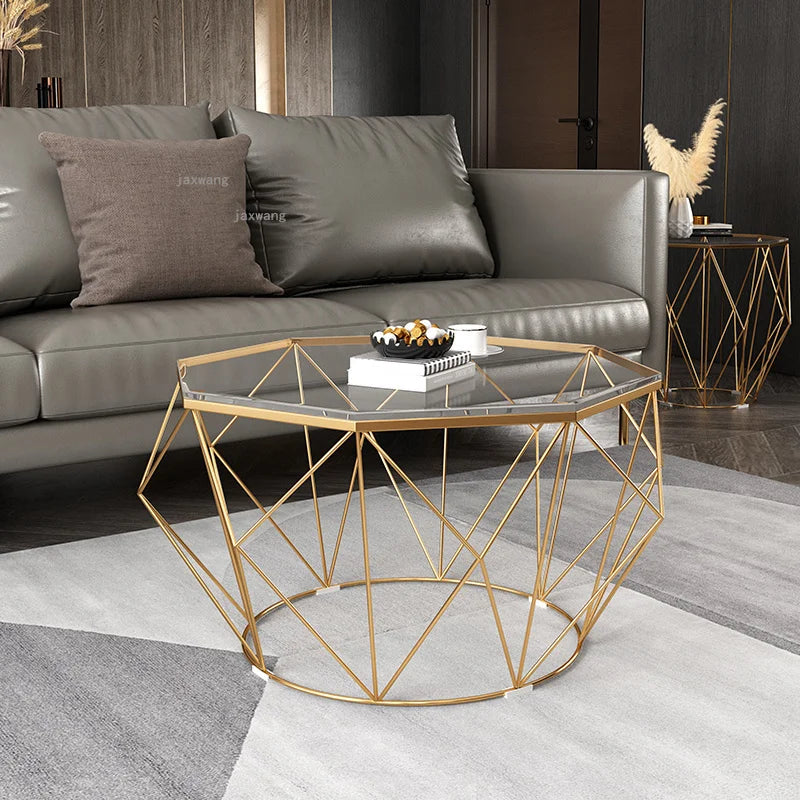 Nordic Wrought Iron Coffee Tables Furniture Living Room Dormitory Small Side Table Modern Simple Hotel Apartment Corner Table