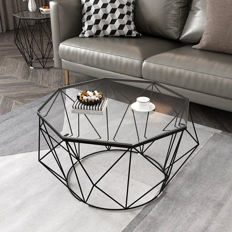 Nordic Wrought Iron Coffee Tables Furniture Living Room Dormitory Small Side Table Modern Simple Hotel Apartment Corner Table