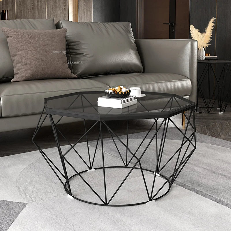 Nordic Wrought Iron Coffee Tables Furniture Living Room Dormitory Small Side Table Modern Simple Hotel Apartment Corner Table