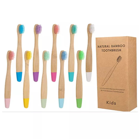 New  Organic Children's Bamboo Toothbrush ten Colors Soft Fibre Bristles Biodegradable Handle Eco Friendly Kids Toothbrushes