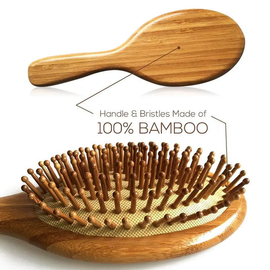 Wood Comb Professional Healthy Paddle Cushion Hair Loss Massage Brush Hairbrush Comb Scalp Hair Care Healthy bamboo comb