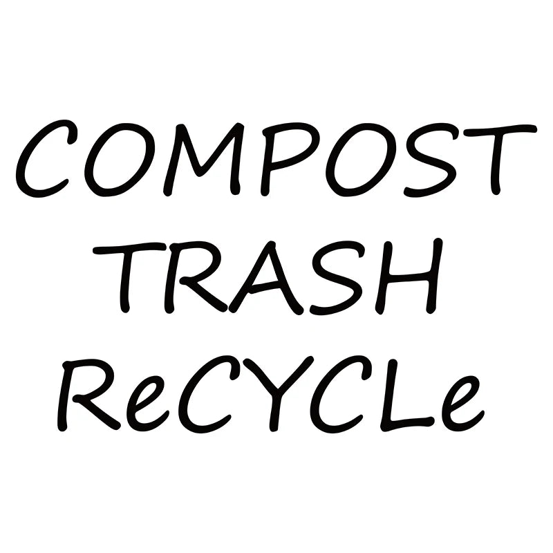 3Pcs Trash Recycle Compost Word Labels Garbage Can Organization Rubbish Bin Sticker Decal Vinyl Kitchen