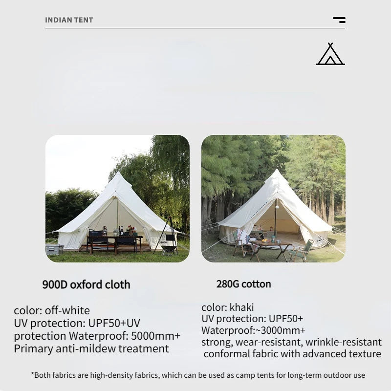 3 4 5 6  8 10 12 Person Teepee Glamping Yurt Family Camping Tent Shelter Travel Awning Car Canopy Beach Relief Outdoor Pergola