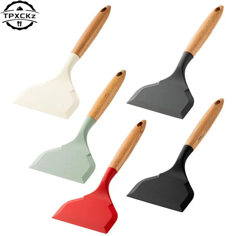 Silicone Spatula Cooking Utensils Beef Meat Egg Kitchen Scraper Wide Pizza Cooking Tools Shovel Non-stick Spatula Kitchenware