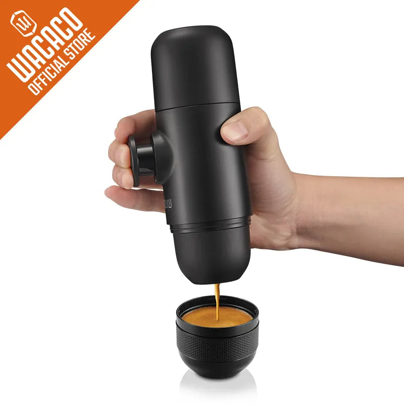 Wacaco Minipresso GR, Portable Espresso Coffee Machine, Compatible Ground Coffee, Small/Mini Travel Coffee Maker.