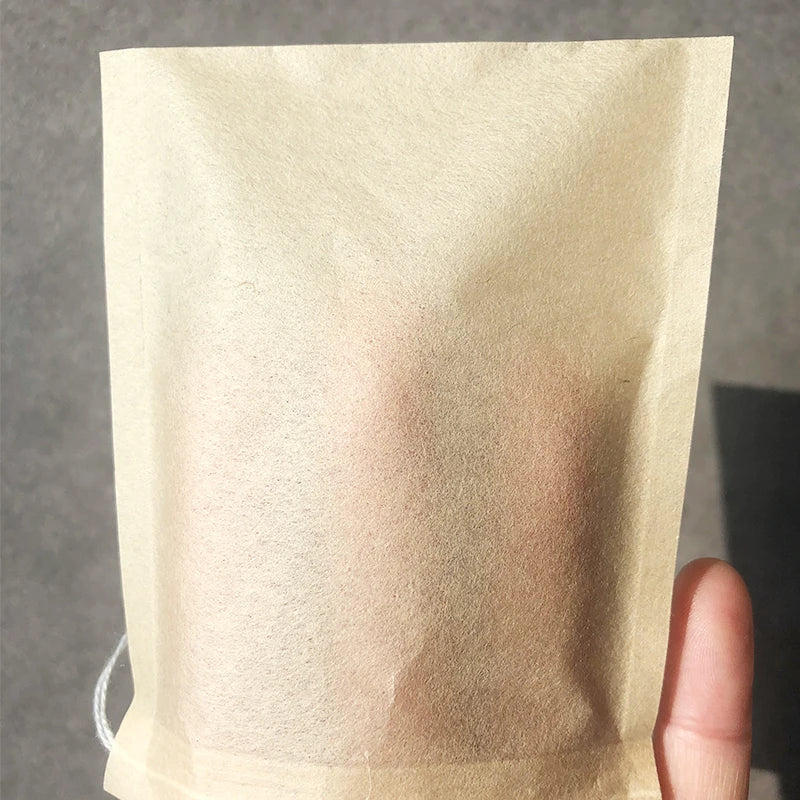 Tea Bag 100Pcs Teabags Biodegradable Paper Drawstring Eco-Friendly Filter Empty Tea Bags Loose Leaf Powder Herbal Medicine