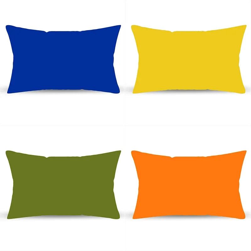 30x50cm Solid Color Polyester Pillowcase Decoration Bedroom   Cushion Home  Sofa  Cover