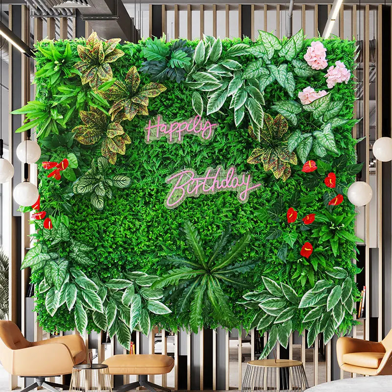 Artificial Plants Grass Wall Panel  Boxwood Hedge 16X24in Faux Eucalyptus Greenery Backdrop Suitable for Outdoor Indoor Garden