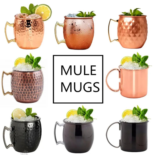 550ml Moscow Mule Copper Mugs Metal Mug Cup Stainless Steel Beer Wine Coffee Cup Bar Tool