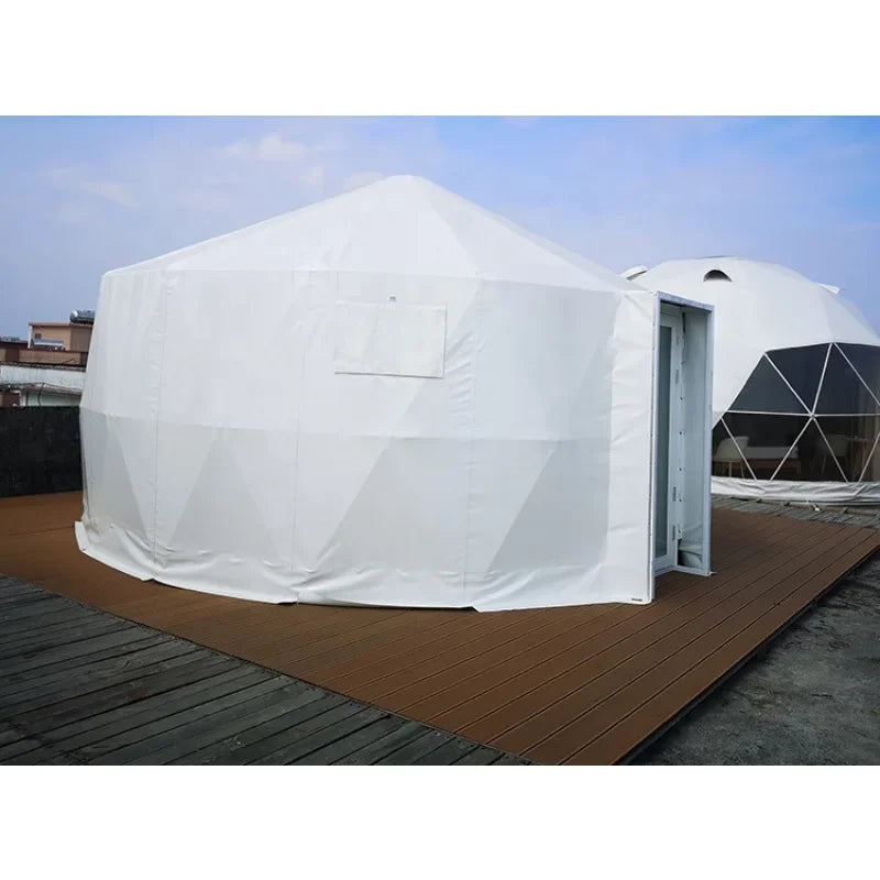 5m 6m Four Seasons Outdoor Camping Mongolian Yurt House Glamping Roof Top Tents with Cotton Insulation