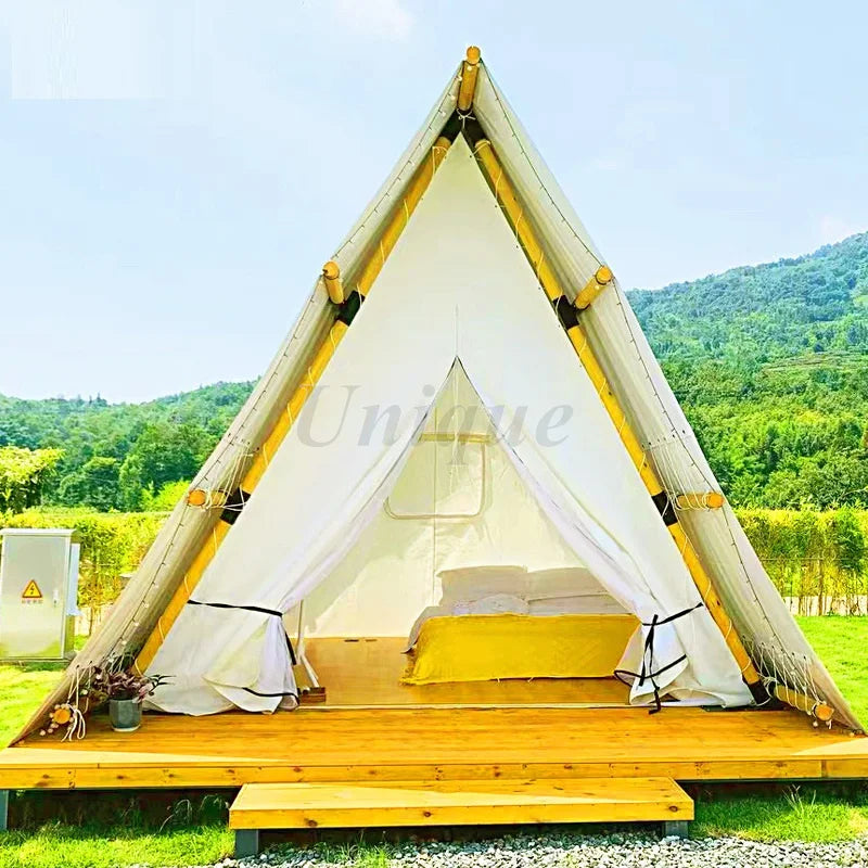 Waterproof Safari Yurt Canvas Glamping Tent, Safari Hotel House, Party Tent