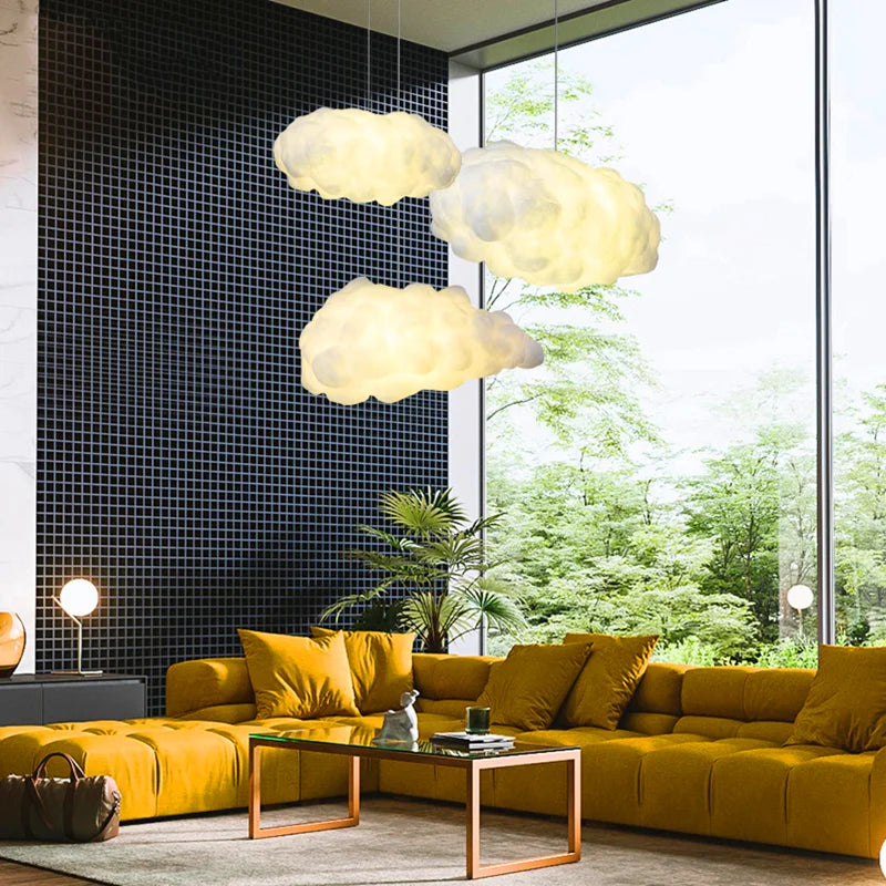 Nordic designer floating cloud light Coffee Shop Dining table light fixtures novelty lustre luminaire suspension pendant lamp