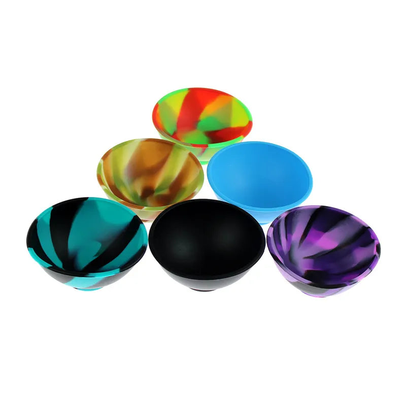 Household Silicone Container Bowl 70mm Multi-Color Tobacco Herb Smoking Accessories Kitchen Home Smoke Storage Box