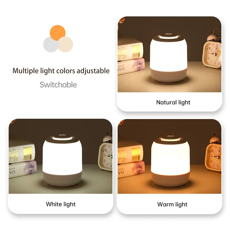 LED Night Light Touch Lamp Table Lamp Bedside Lamp Bedroom Lamp with Touch Sensor Portable Desk Lamp Light for Kids Gifts led