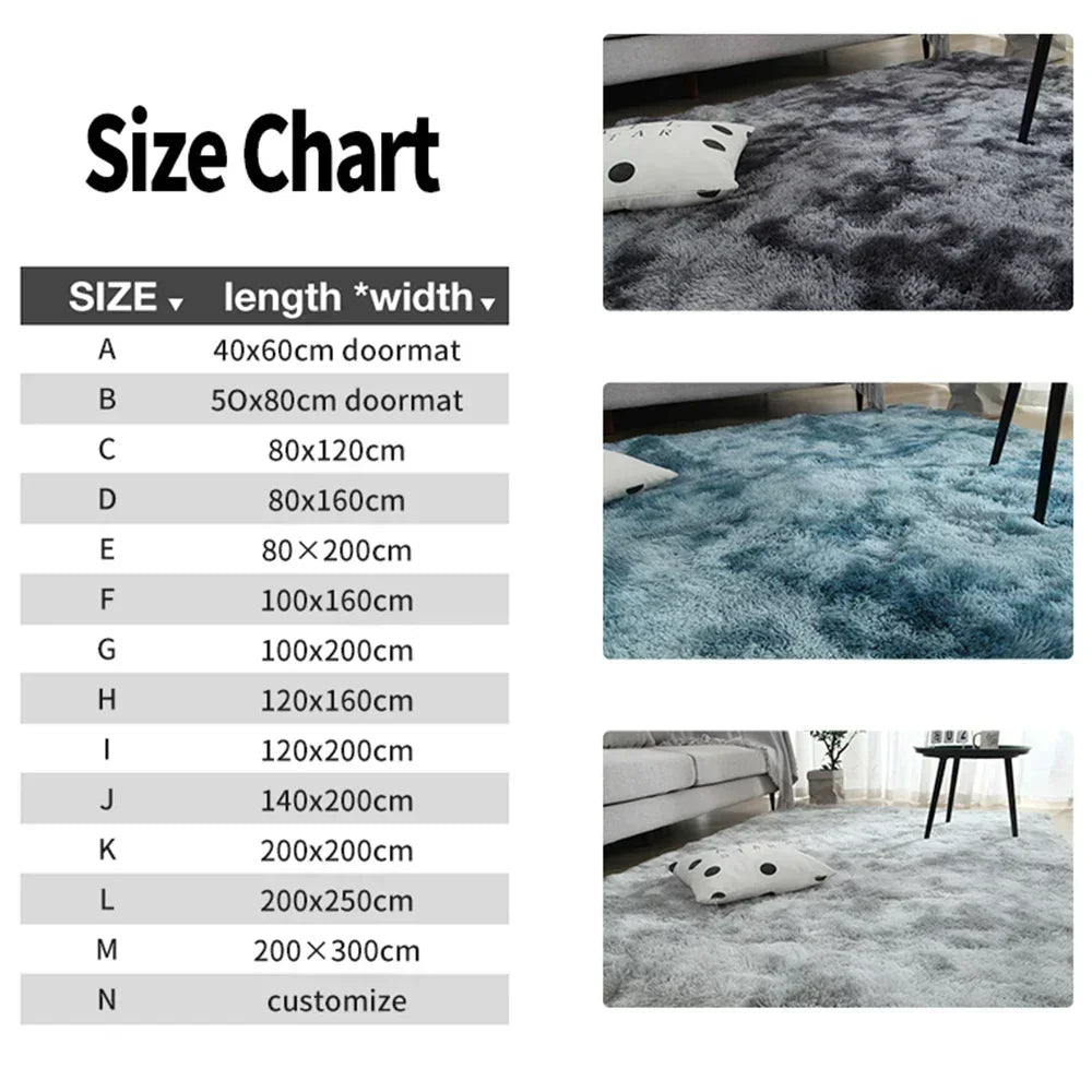 Fluffy Large Carpet Living Room PlushLounge Rug in The Bedroom Floor Mat Soft Velvet Carpets For Children Kids Decoration