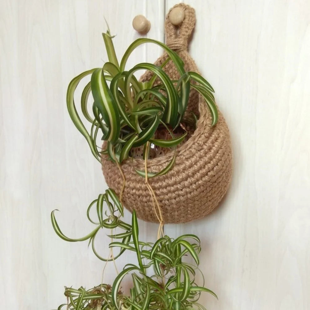 XS-2XL Handwoven Wall Hanging Fruit Vegetable Basket Teardrop Plant Basket Kitchen Table Wall Hanging Storage Basket Container