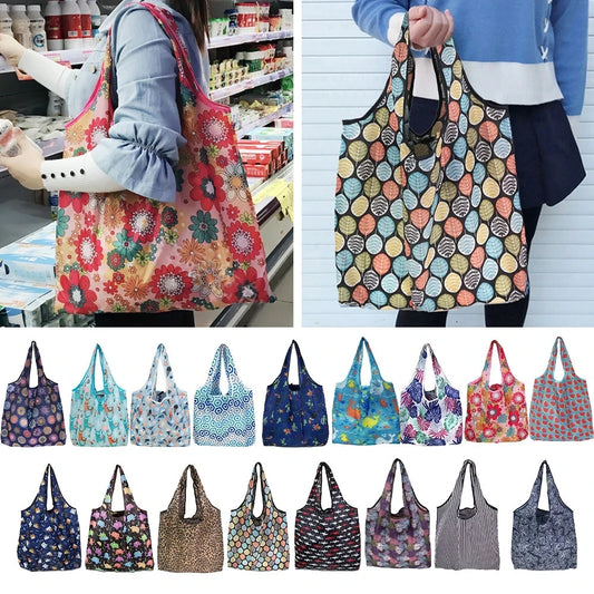 Large Shopping Bag Reusable Eco Bag Grocery Package Beach Toy Storage Bags Shoulder Shopping Pouch Foldable Tote Pouch Package