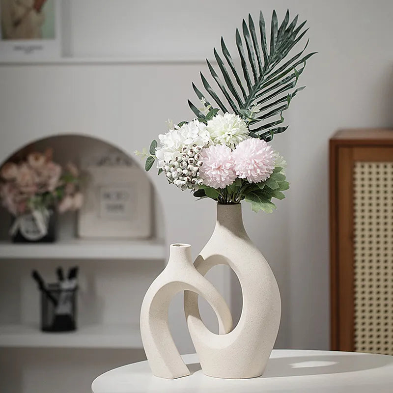 CAPIRON Luxury Decorative Ceramic Vase Home Decoration Accessories Nordic Flower House Interior Living Room Tabletop Modern Art