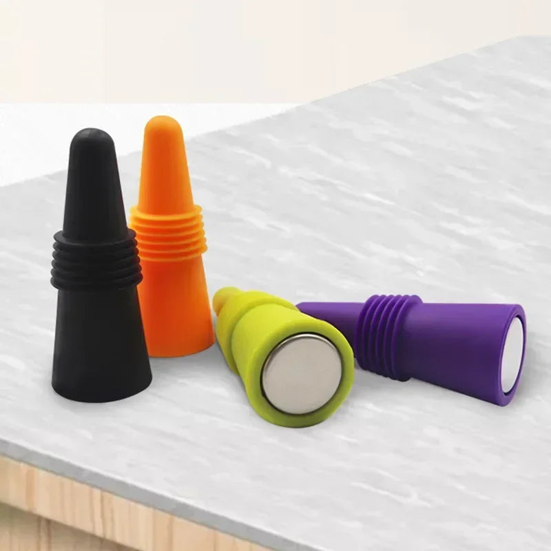 6/2/1pc Silicone Wine Bottle Sealer Stopper Whiskey Leak Proof Beer Champagne Cap Closer Cork Lid Sparkling Bar Accessories