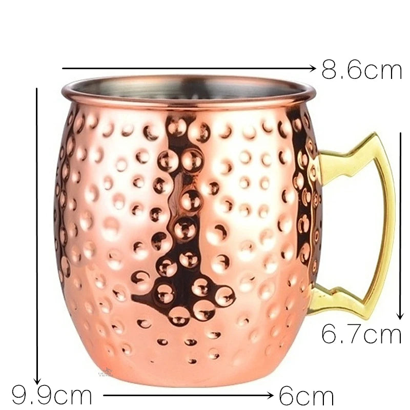 550ml Moscow Mule Copper Mugs Metal Mug Cup Stainless Steel Beer Wine Coffee Cup Glass Bar Tool