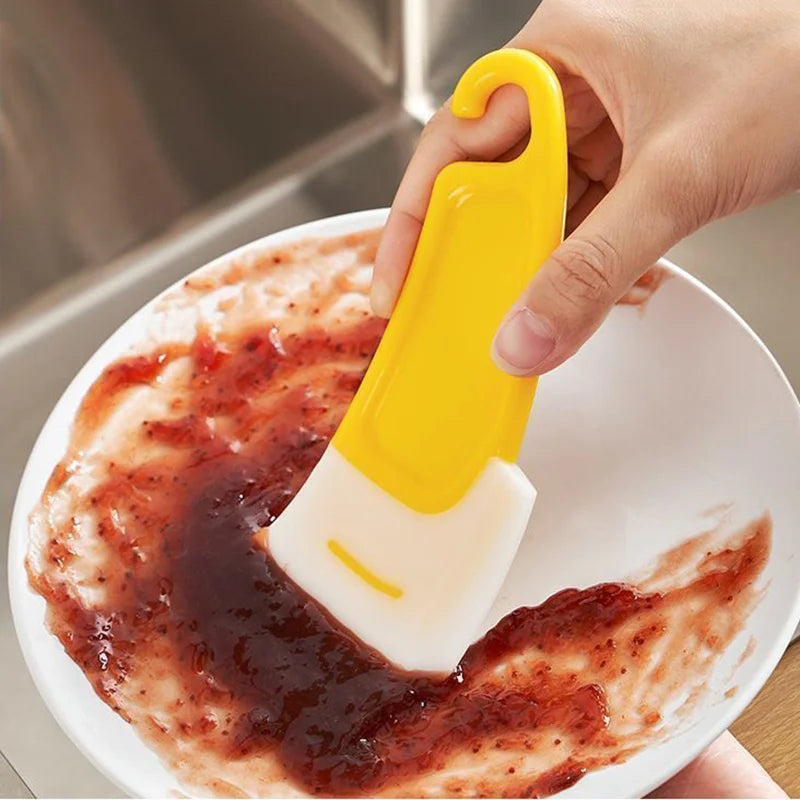 Silicone Soft Scraper Pan Cleaning Scraper Kitchen Dirty Fry Pan Dish Pot Cleaning Brush Washing Scraper Kitchen Cleaning Tools