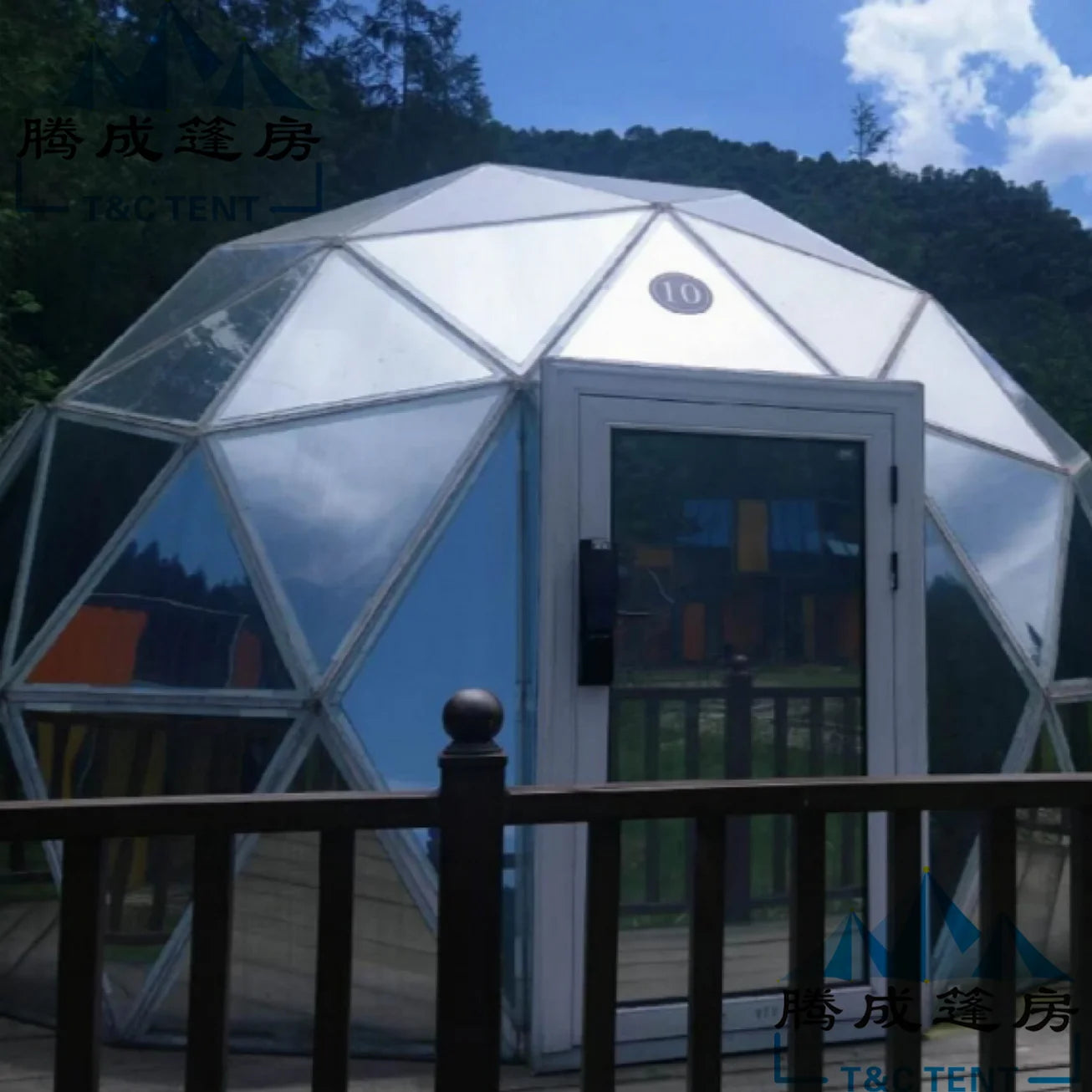 Sale round tempered glass house transparent spherical starry sky room outdoor yurt tent homestay sun room